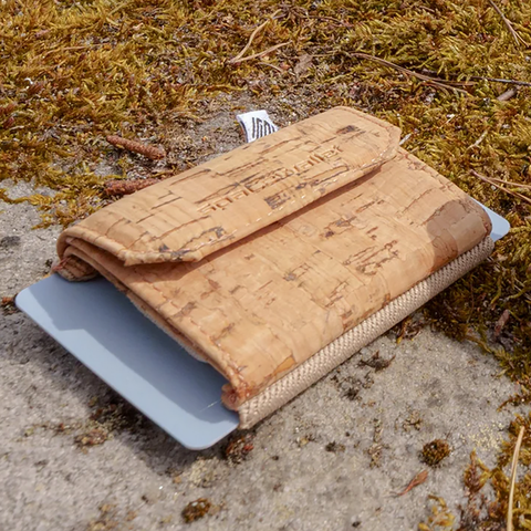 Mini Wallet Card Holder With Coin Pocket Cork