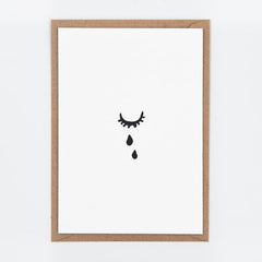 Tears  - Letterpress Card