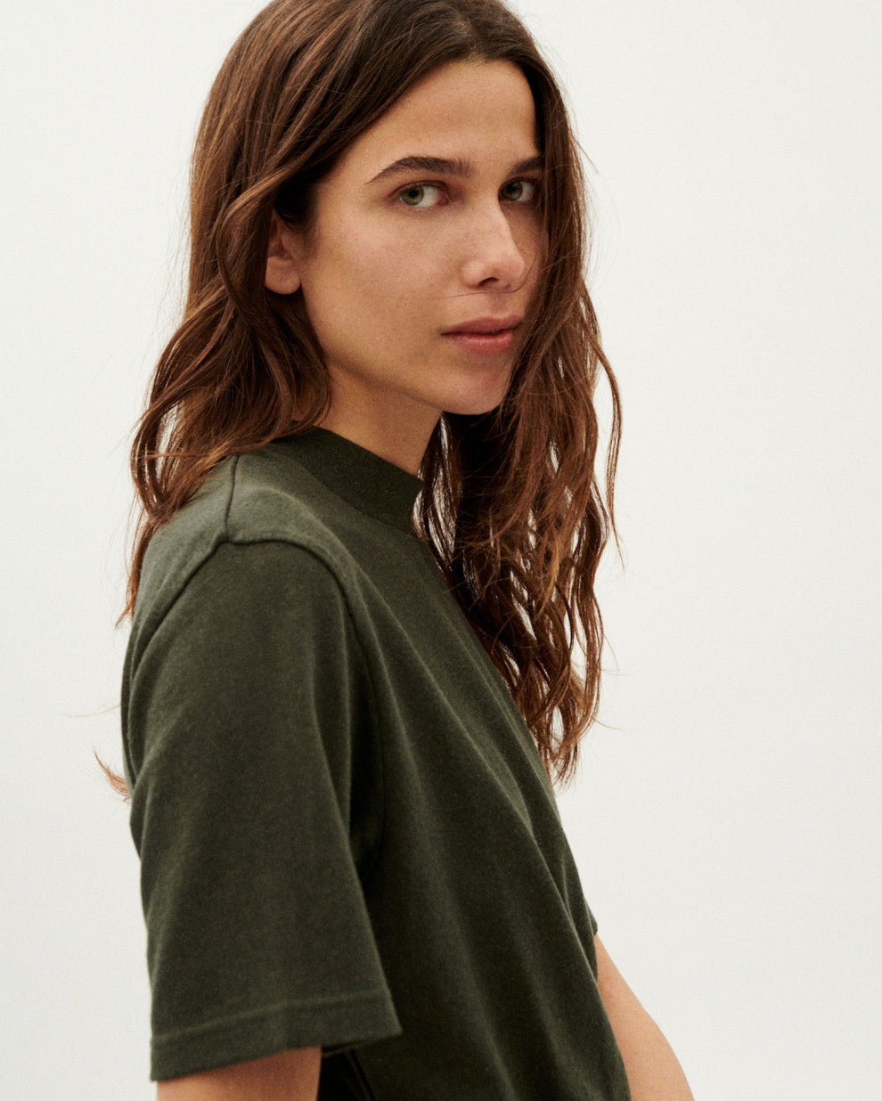 Dark Green Hemp + Organic Cotton Aidin T-Shirt