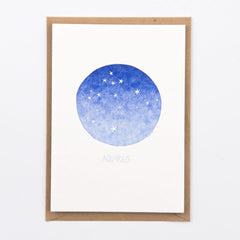 Zodiac Sign  - Letterpress Card
