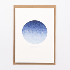 Zodiac Sign  - Letterpress Card