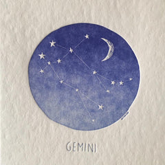 Zodiac Sign  - Letterpress Card