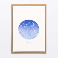 Zodiac Sign  - Letterpress Card