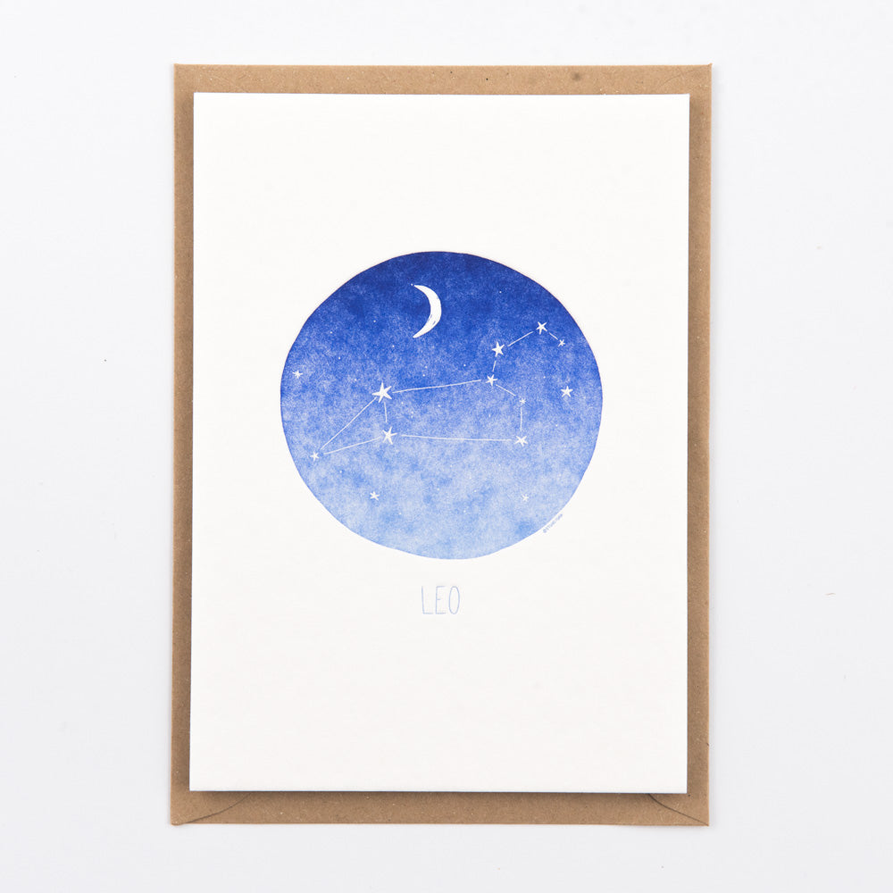 Zodiac Sign  - Letterpress Card