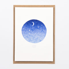 Zodiac Sign  - Letterpress Card