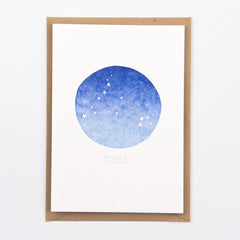 Zodiac Sign  - Letterpress Card
