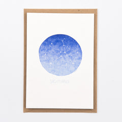 Zodiac Sign  - Letterpress Card