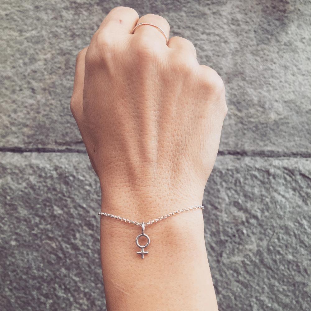 Minna Feminist Charm Bracelet Silver or Bronze