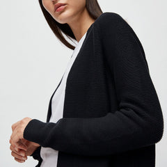 Maashaa Brown Knitted Cardigan in Organic Cotton Size L