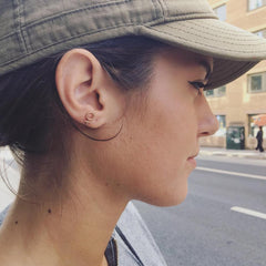 Minna Tiny Feminist Earring Silver or Bronze
