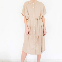 Shirt Dress Beige Size S, XL, XXL