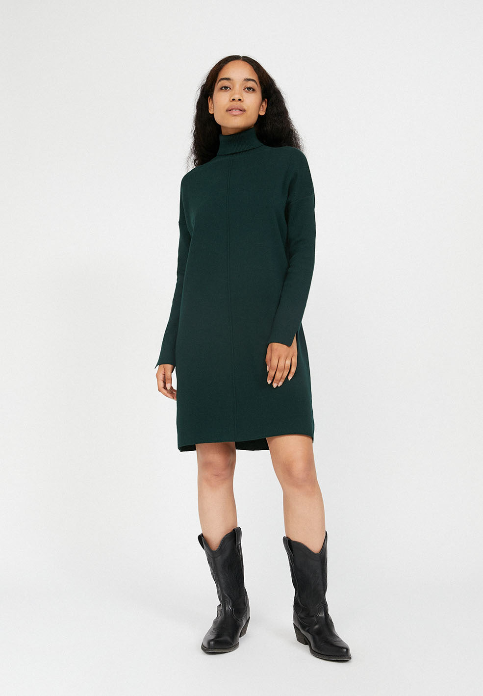 Siennaa Black Knitted Dress Organic Cotton Size L