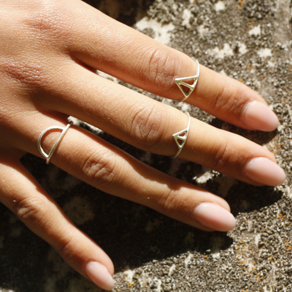 Taika + Tyyneys + Loop - Silver Stacking Ring Combination