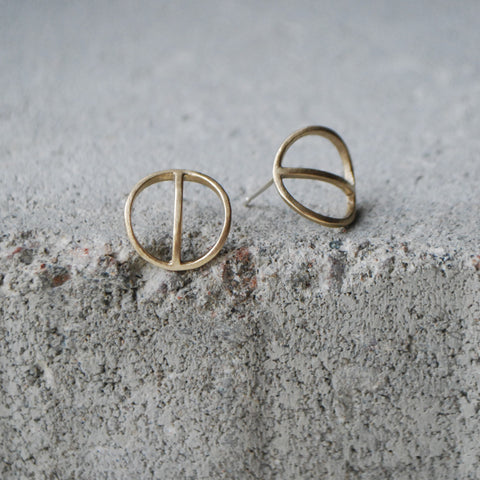 Tyyni One Single Earring Bronze Silver or Dark ox Silver
