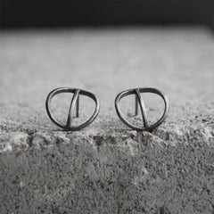 Tyyni Hoop Dangle Earring Silver Or Bronze