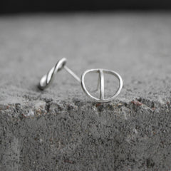 Tyyni Hoop Dangle Earring Silver Or Bronze