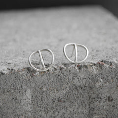 Tyyni Hoop Dangle Earring Silver Or Bronze